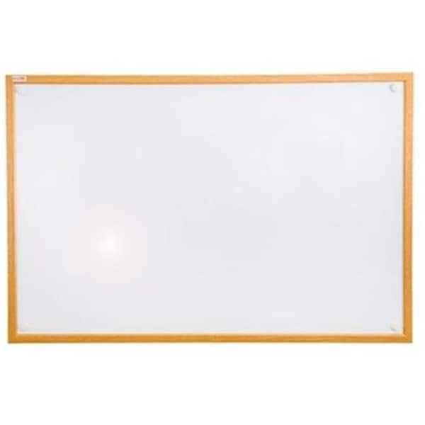 Officespace FloortexUSA 36 x 24 in. Viztex Lacquered Steel Magnetic Dry Erase Boards; White & Oak OF744005 - main